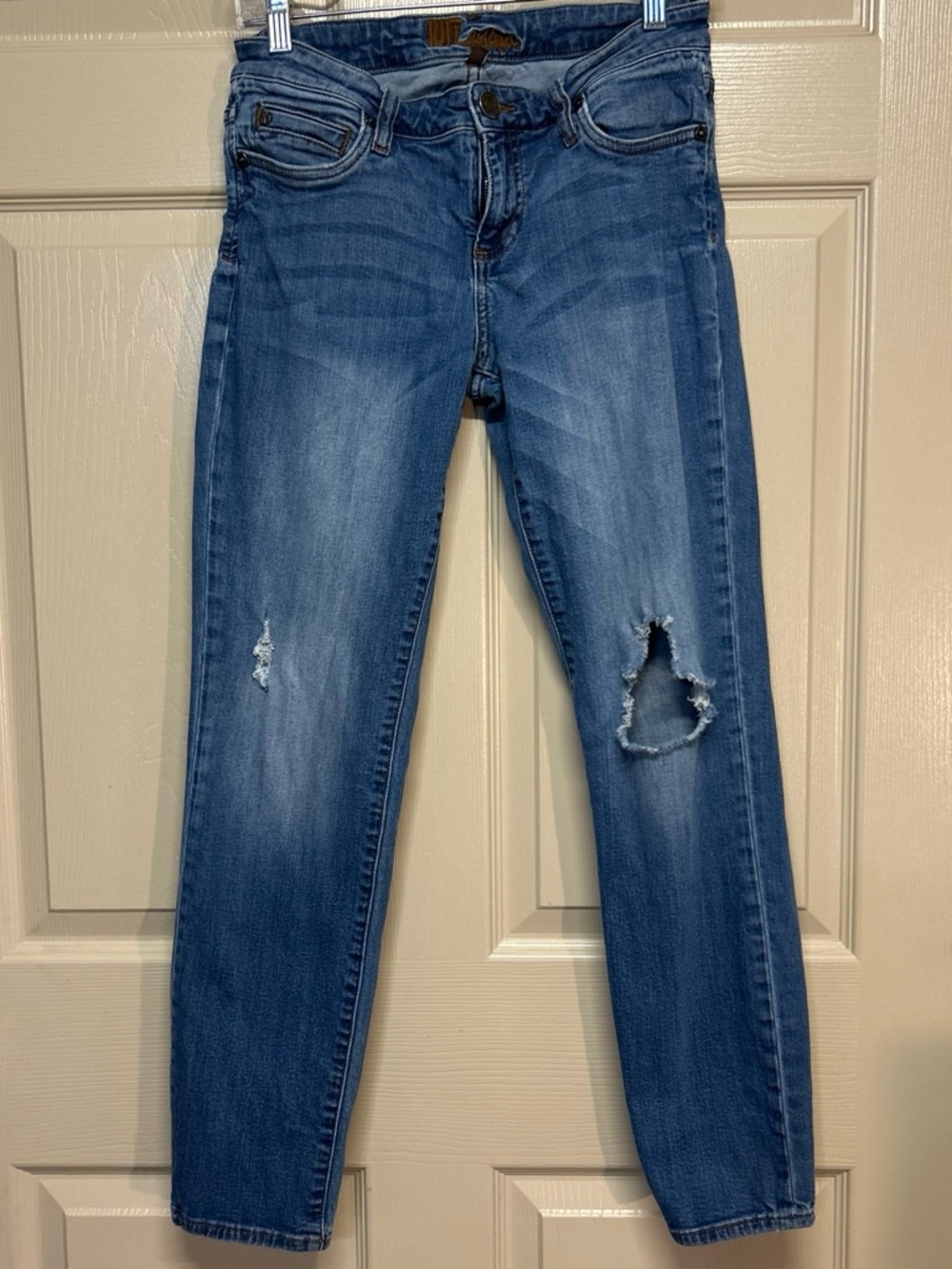 Kut from the Kloth Women's Blue Distressed Skinny Jeans